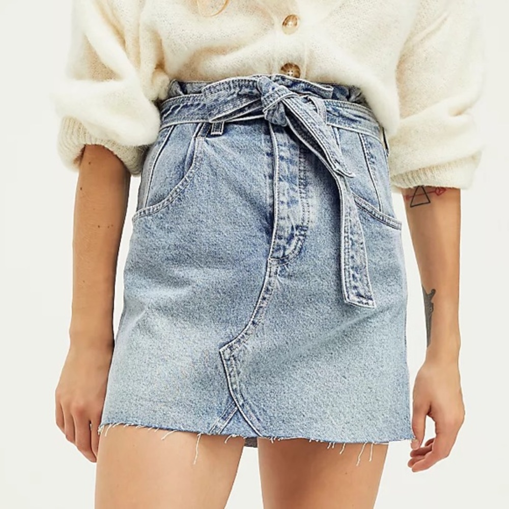 199 We The Free East of Eden Denim Skirt
